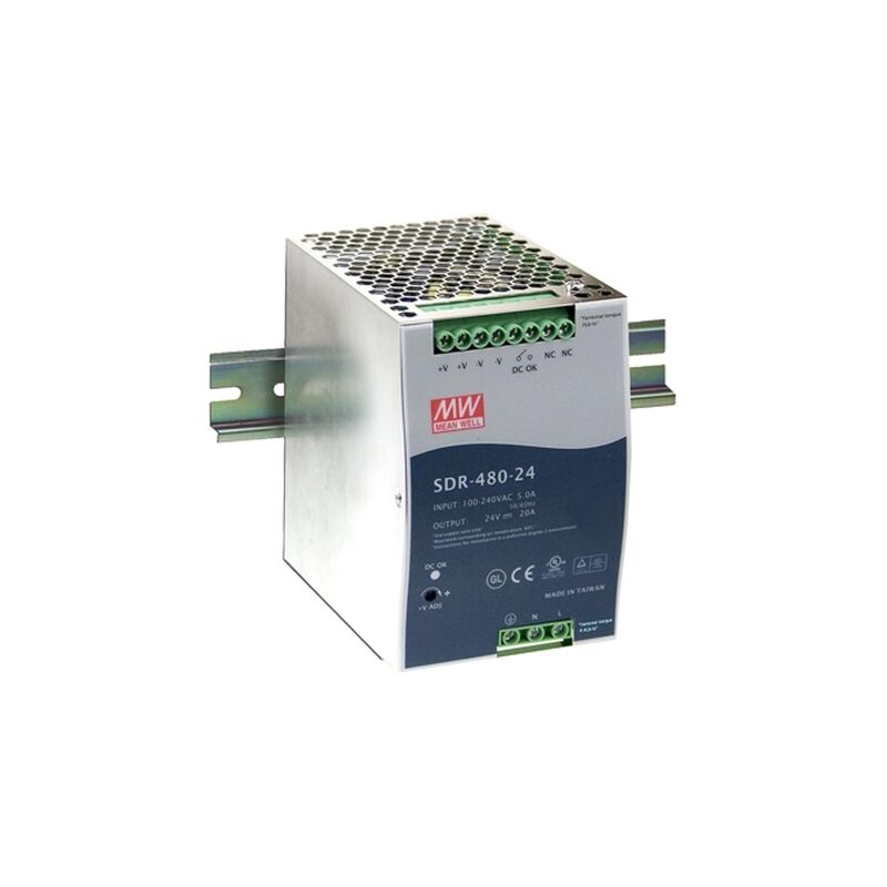 D-Link 480W DIN Rail Industrial Power Supply | 48–55V DC for DIS-Series Switches