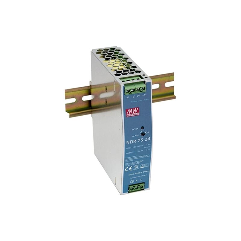 D-Link 75W DIN Rail Industrial Power Supply | 48–55V DC for DIS-Series Switches