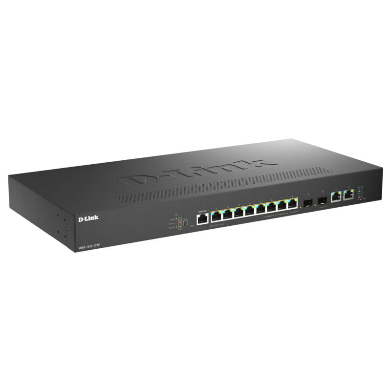 D-Link 12-Port Multi-Gigabit Smart Managed PoE+ Switch | 2.5G + 10G | 240W PoE Budget | DMS-1250 Series
