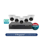 D-Link DNR8P-8MP-4TB 4K Surveillance Kit | 8CH PoE NVR with 5 x 8MP Turret Cameras & 4TB HDD