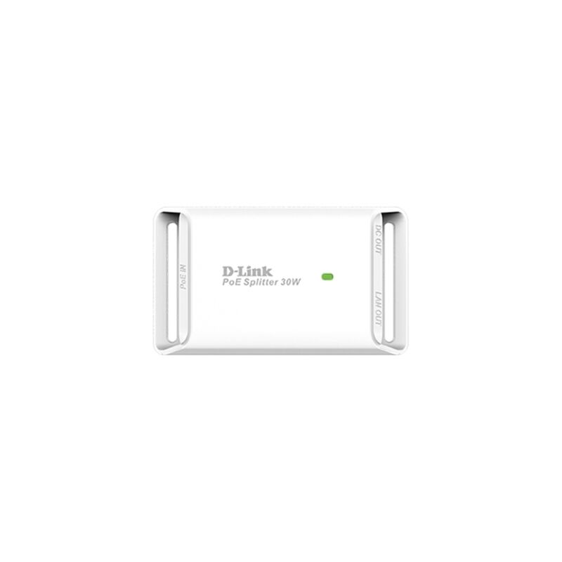 D-Link Gigabit PoE+ Receiver Splitter with Selectable 5V/9V/12V DC Output | High-Efficiency Network Power Delivery