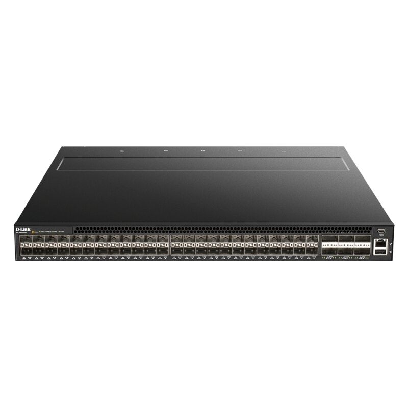 D-Link 54-Port Data Centre Switch with 48 SFP28 & 6 QSFP28 | 3.6Tbps L3+ Routing | ONIE Compatible