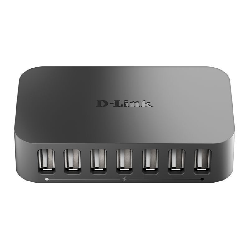 D-Link 7-Port USB 2.0 Fast Charge Hub – Expand Connectivity & Power Your Devices