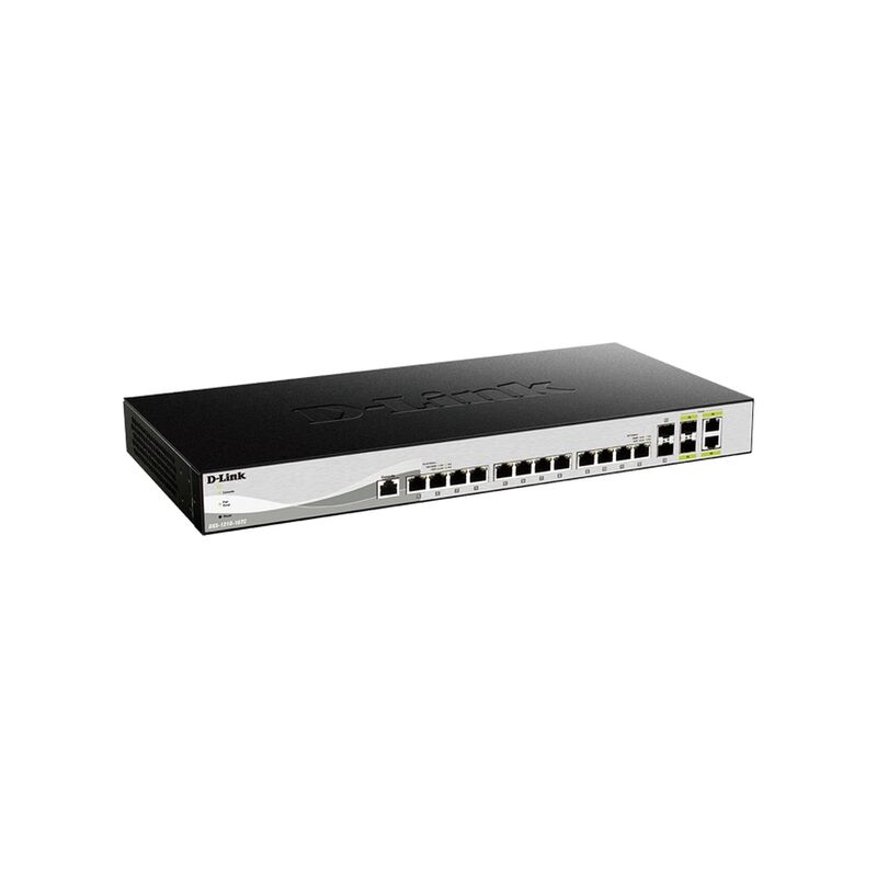 D-Link 16-Port 10G Smart Managed Switch with 4 SFP+ (2 Combo) Ports – High-Performance Layer 2+ Routing for Business Networks