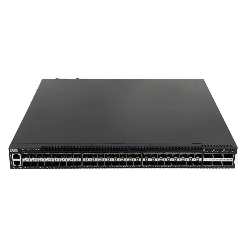 D-Link 54-Port 10G Layer 3 Stackable Switch with 48 SFP+ & 6 QSFP+/QSFP28 Ports – High-Performance Core Aggregation Switch