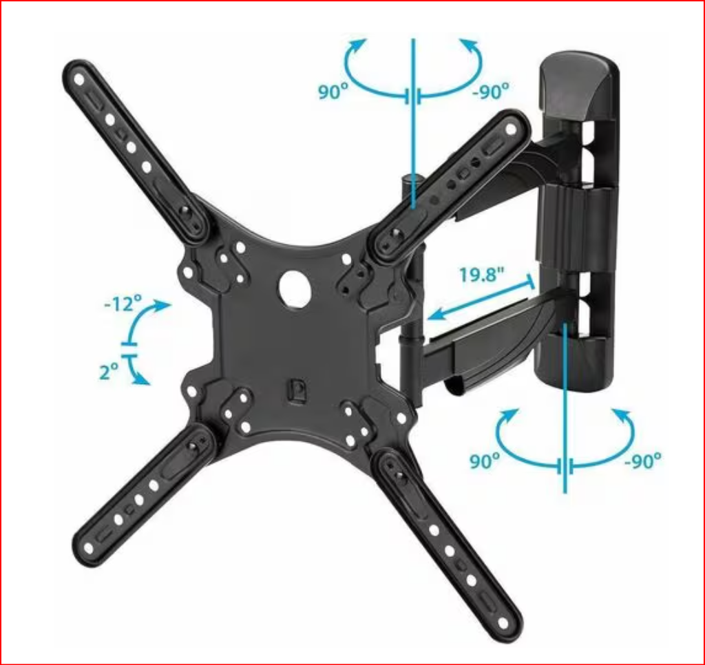 StarTech.com Full Motion TV Wall Mount 32–55" – Heavy Duty Articulating Adjustable Wall Bracket
