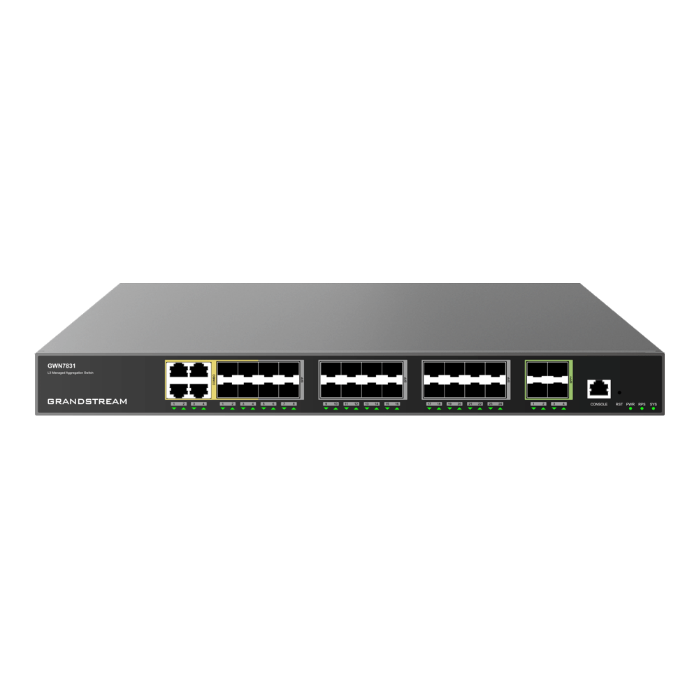 Grandstream ENTERPRISE LAYER 3 MANAGED AGGREGATION SWITCH 20 X SFP 4 X SFP/GIGE COMBO 4 X SFP