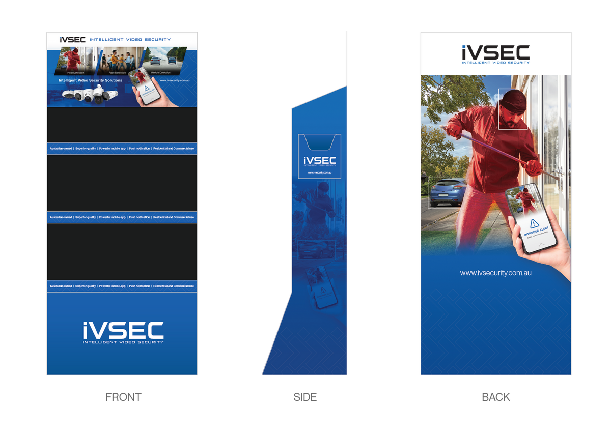IVSEC POS DISPLAY STAND Footprint 70 X 42 X 180CM Free With IVSEC Stocking Order