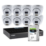 IVSEC LX-SERIES KIT LVK-319B-16-BUN – 8 x 8MP IP Cameras + 16-Channel PoE NVR with 4TB HDD