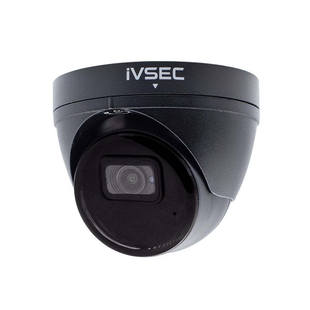 IVSEC NC110XC-BLK 5MP Black Turret IP Security Camera with 30m IR, PoE & Built-In Microphone