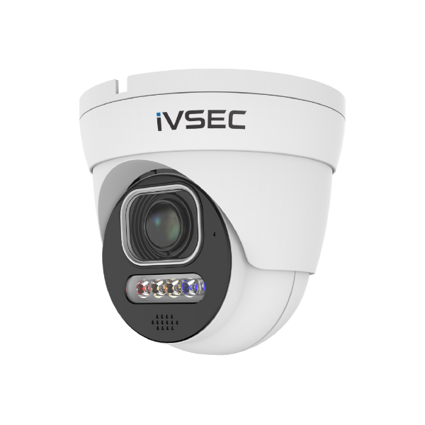 IVSEC NC312ADX 5MP Turret IP Camera with Motorised Zoom Lens, Advanced Deterrent & AI Detection