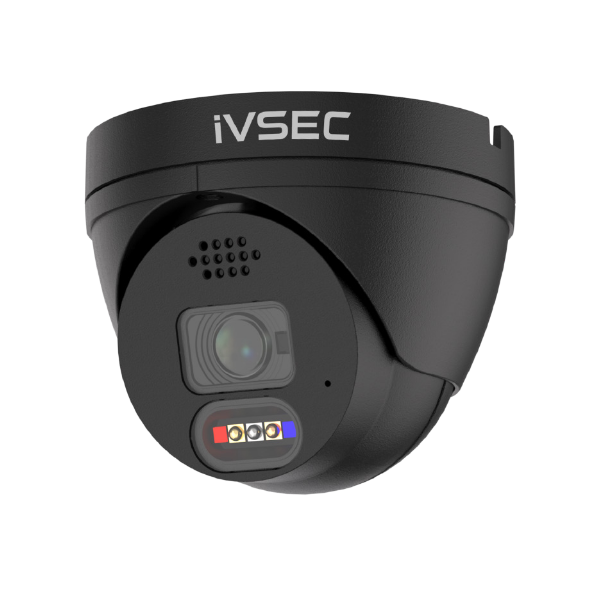 IVSEC NC323ADX-BLK 8MP 4K Turret IP Camera – 2.8mm Fixed Lens, Full-Colour Night Vision, PoE, Advanced AI & Deterrent