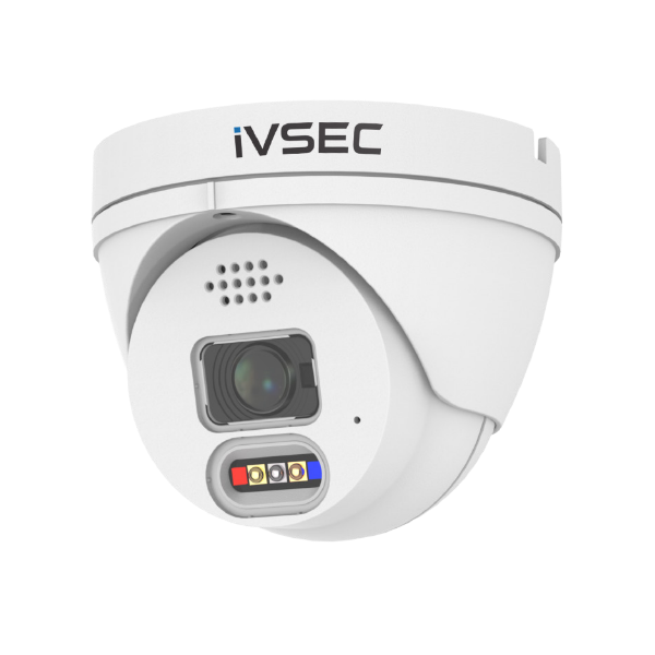 IVSEC NC323ADX 8MP 4K Turret IP Camera with Advanced Deterrent, AI Analytics & PoE