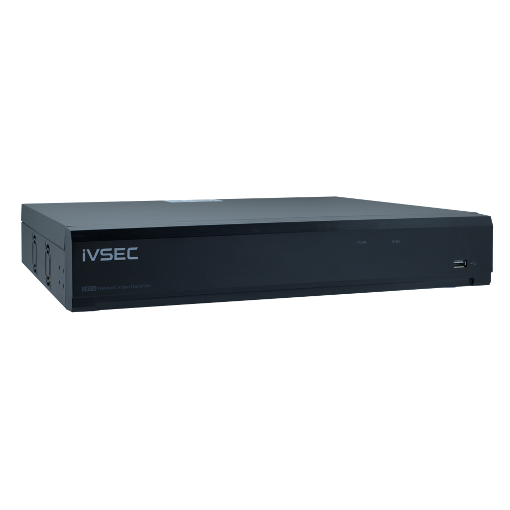 IVSEC NR6644EX NVR – 64 Channel 12MP 4-Bay Enterprise 4K HDMI Network Video Recorder with Advanced IVS