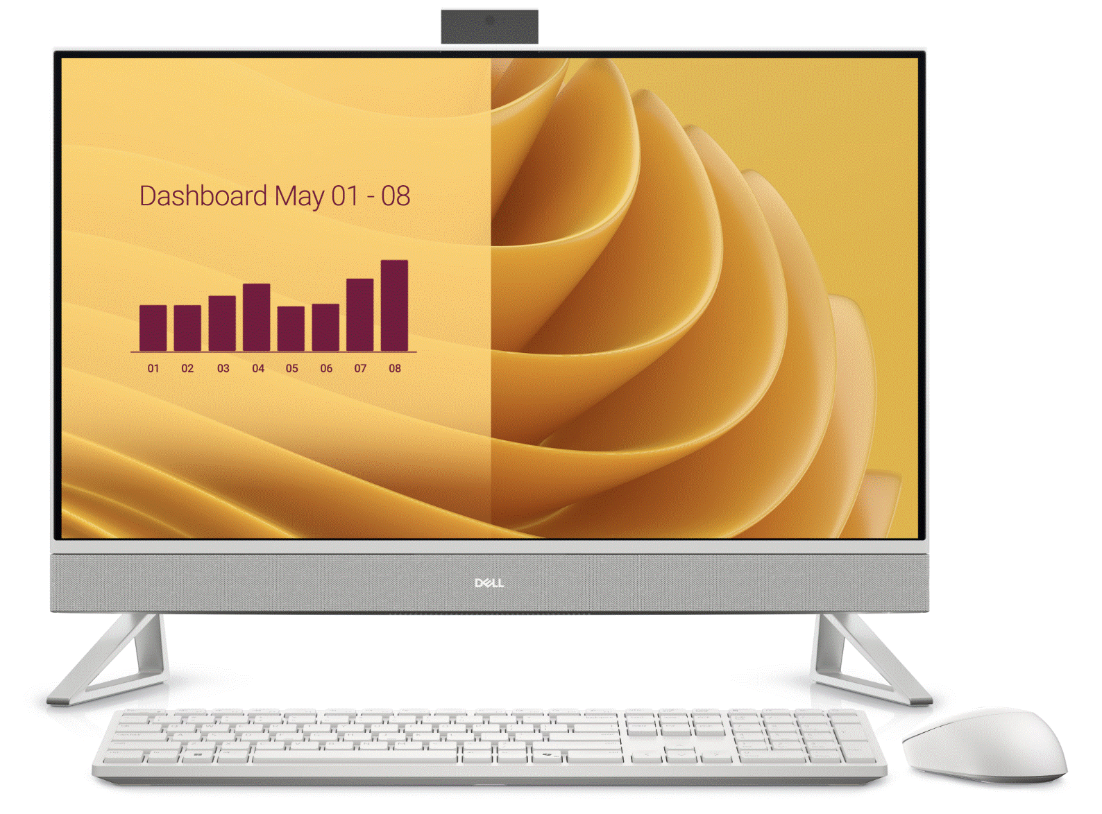 Dell 27" All-in-One EC27250 i5-1334U, 16GB DDR5, 512GB SSD, Wi-Fi 6E, W11P