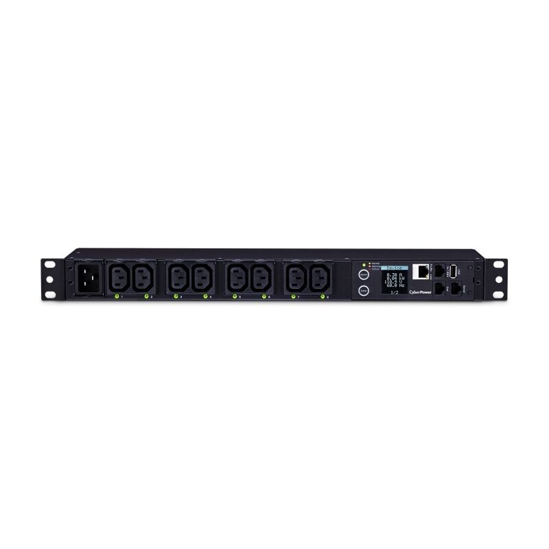 CyberPower PDU81004 16A Switched Managed Bypass PDU – Intelligent 1U Power Distribution 