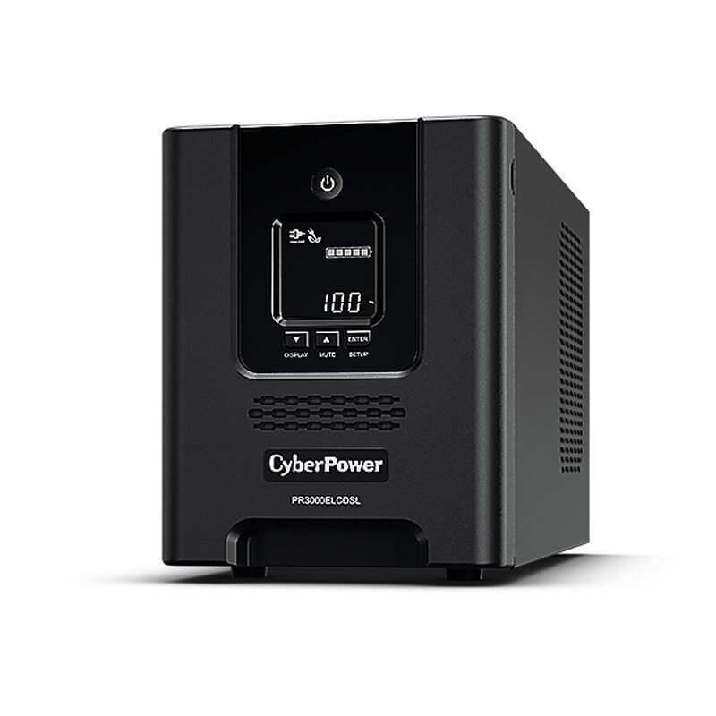 CyberPower PR3000ELCDSL 3000VA Smart App Professional Tower UPS – High-Efficiency Line-Interactive Backup