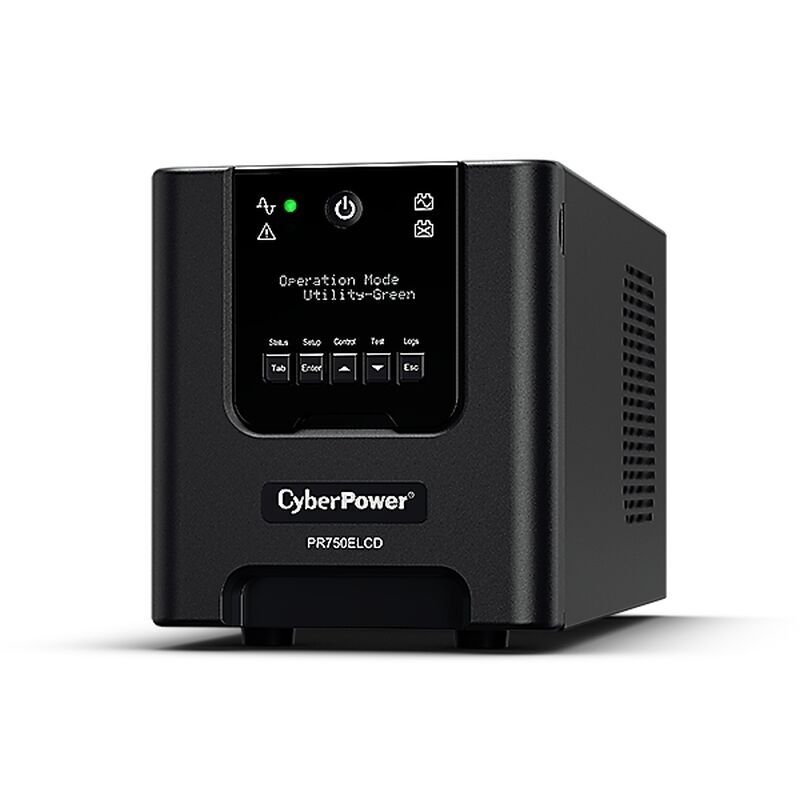 CyberPower PR750ELCD 750VA Smart App Tower UPS – Pure Sine Wave, Line-Interactive Power Protection