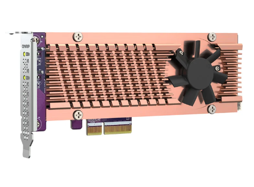 Dual M.2 PCIe SSD expansion card supports up to two M.2 228