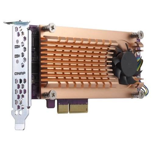Qnap- Dual M.2 22110/2280 SATA SSD expansion card PCIe Gen2