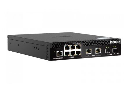QNAP QSW-M2106R-2S2T, 6 port 2.5Gbps, 2 ports 10GbE SFP+, 2 