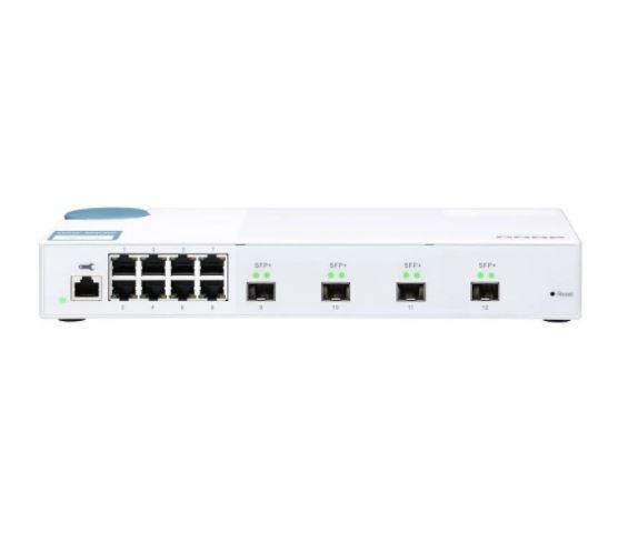 QNAP QSW-M408S, 8 port 1Gbps, 4 port 10GbE SFP+, web managem