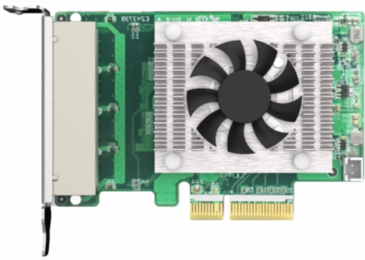 QNAP QUAD PORT 2.5GBE 4-SPEED NETWORK CARD PCIE GEN2 X4 
