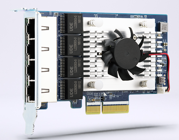 QNAP quad-port 5GbE multi-Gig expansion card Aquantia AQC111