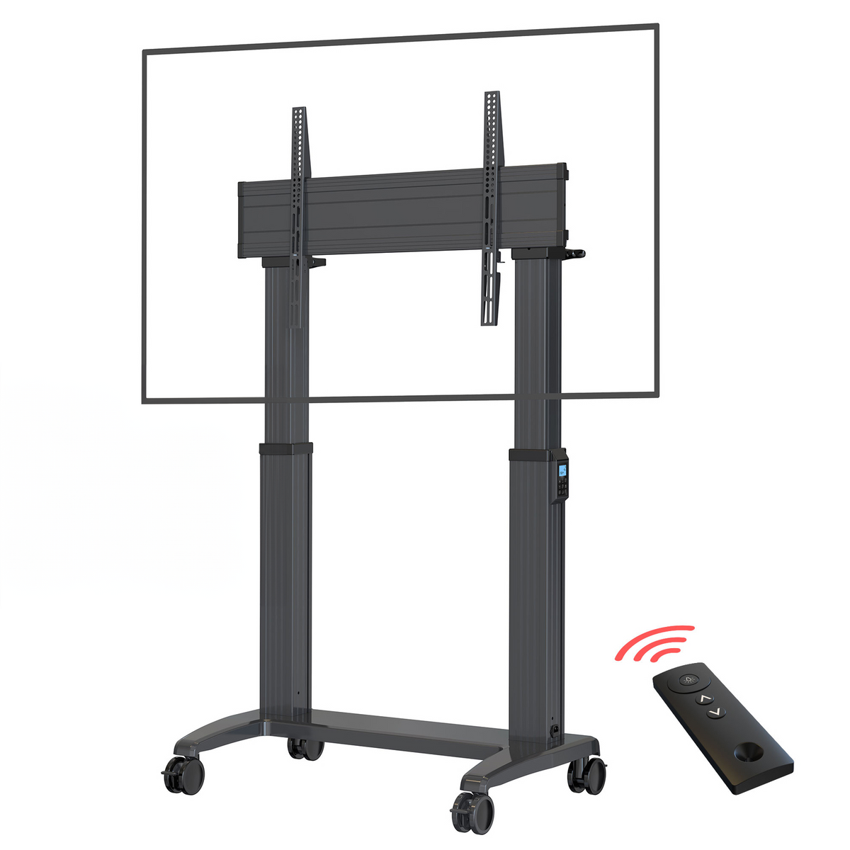 North Bayou Heavy Duty Electric Height Adjust Tv Trolley 65 100 136kg