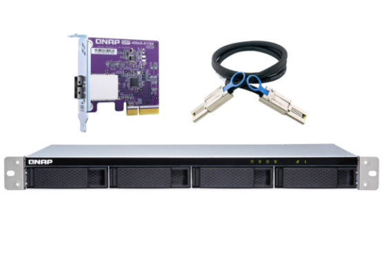 QNAP TL-R400S 4-bay 1U rackmount SATA JBOD expansion unit wi