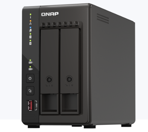 QNAP TS-253E-8G, 2-bay desktop NAS, Intel Celeron J6412 4C 2
