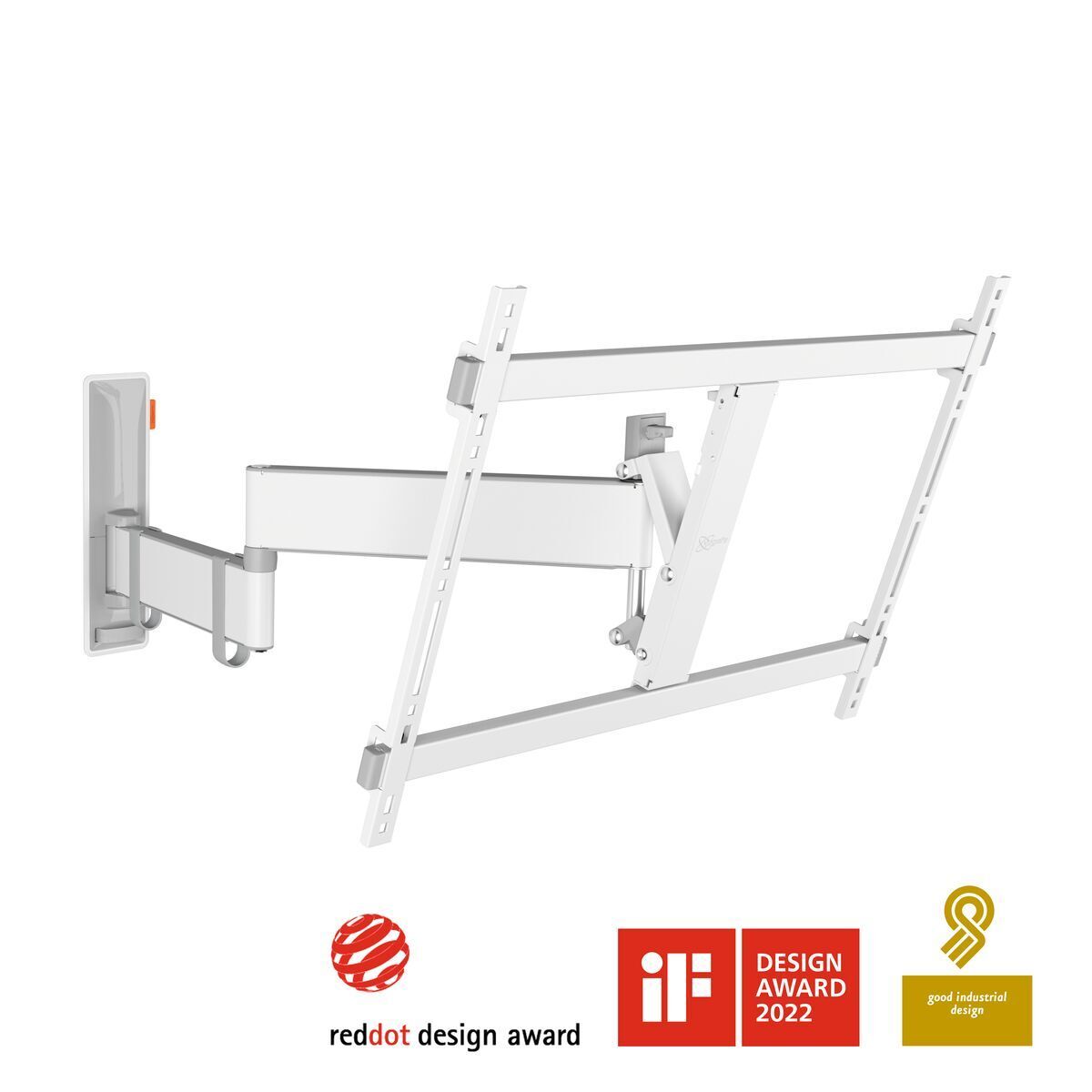 Tvm3645w Large White Full Motion Wall Mount 40 77 Inch Max 35kg Pivot To 180