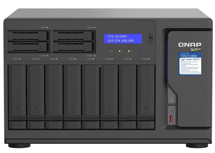 QNAP TVS-h1288X-W1250-16G,12-Bay TurboNAS 8 x 3.5" HDD + 4 x