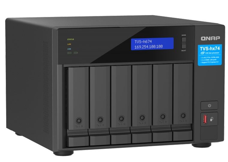 QNAP TVS-h674-i5-32G,6-bay QuTS hero NAS, Intel Core i5-1240