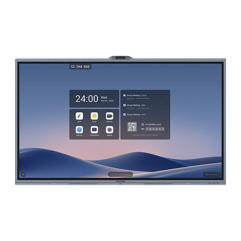 MAXHUB XBoard V7 V6550 65" 4K Interactive Conference Touch Display – AI Camera, 16 Mics